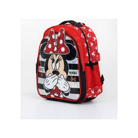 Minnie Mouse Otto-41273 Minnie Due Iconic Kırmızı Siyah Beyaz İlkokul Sırt Çantası
