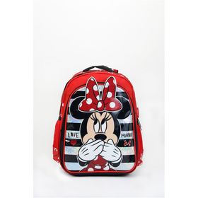 Minnie Mouse Otto-41273 Minnie Due Iconic Kırmızı Siyah Beyaz İlkokul Sırt Çantası
