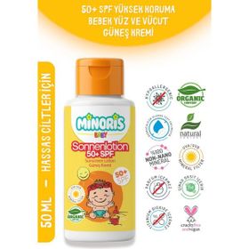 Minoris Baby Organik 50 Spf 50 ml Bebek Güneş Kremi