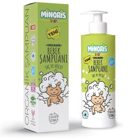 Minoris Baby Parfümsüz Vegan 400 ml Organik Bebek Saç ve Vücut Şampuanı