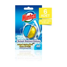 Mintax 60 Yıkama 6 Adet Limon Kokusu Bulaşık Makinesi Kokusu
