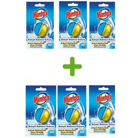 Mintax 60 Yıkama 6 Adet Limon Kokusu Bulaşık Makinesi Kokusu