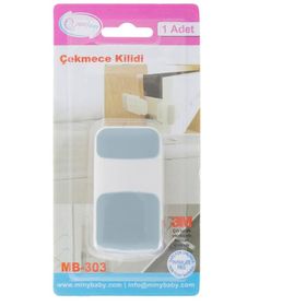 Miny Baby Çift Emniyetli Mavi Çekmece Kilidi