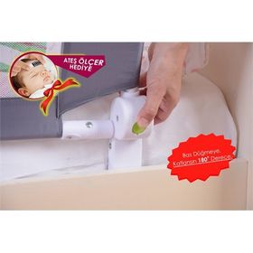 Miny Baby Gri Portatif Katlanabilir Yatak Bariyeri