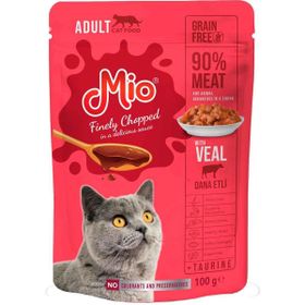 Mio 100 gr Pouch Dana Etli Yetişkin Kedi Maması