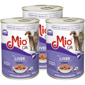 Mio 3x415 gr Ciğerli Kedi Maması