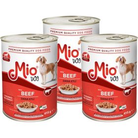 Mio Dana Et Parçacıklı 3x415 gr Konserve Köpek Maması