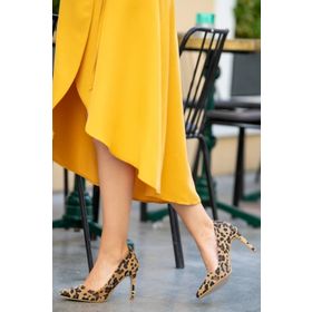 Mio Gusto Basic Leopar Desen Stiletto