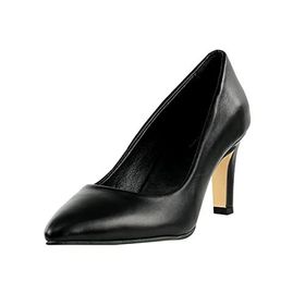 Mio Gusto Beliz Siyah Hakiki Deri Kadın Stiletto