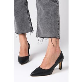 Mio Gusto Beliz Siyah Hakiki Deri Kadın Stiletto