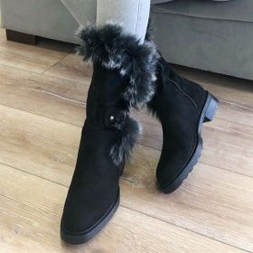 Mio Gusto Casey Siyah Kürklü Kadın Çizme