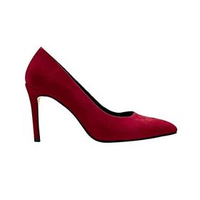 Mio Gusto Elora Kırmızı Süet Kadın Stiletto Ayakkabı