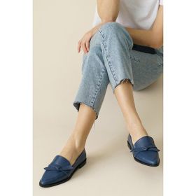 Mio Gusto Ezra Lacivert Kadın Loafer Ayakkabı