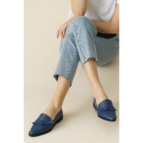 Mio Gusto Ezra Lacivert Kadın Loafer Ayakkabı