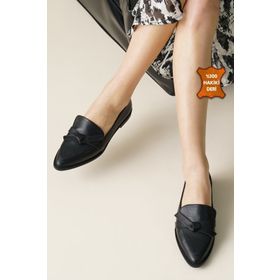 Mio Gusto Ezra Siyah Kadın Loafer Ayakkabı