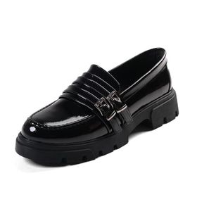 Mio Gusto Gaby Siyah Renk Kalın Tabanlı Kadın Loafer Ayakkabı