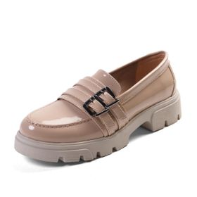Mio Gusto Gaby Ten Rengi Kalın Tabanlı Kadın Loafer Ayakkabı