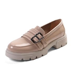 Mio Gusto Gaby Ten Rengi Kalın Tabanlı Kadın Loafer Ayakkabı