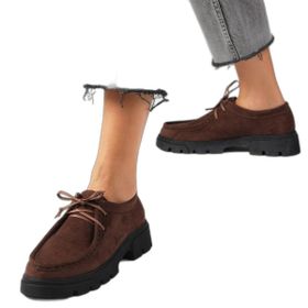Mio Gusto Hope Kahverengi Kalın Tabanlı Kadın Loafer Ayakkabı