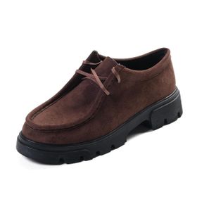 Mio Gusto Hope Kahverengi Kalın Tabanlı Kadın Loafer Ayakkabı