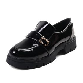 Mio Gusto Katy Siyah Renk Kalın Tabanlı Kadın Loafer Ayakkabı