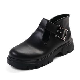 Mio Gusto Norma Siyah Renk Kalın Tabanlı Kadın Loafer Ayakkabı