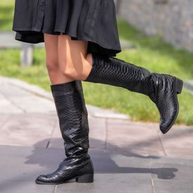Mio Gusto Parley Siyah Yılan Kadın Çizme