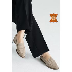 Mio Gusto River Bej Renk Kadın Loafer Ayakkabı