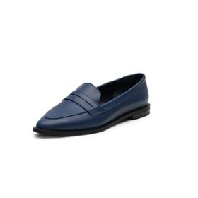 Mio Gusto River Lacivert Kadın Loafer Ayakkabı