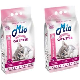 Mio Pudra Kokulu Ince Taneli Süper Topaklanma Bentonite 2x10 lt Koku Hapsedici Kedi Kumu