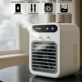 Mioji Mio AC4 3600 mAh Taşınabilir Buharlı Buzlu Nemlendirici Hava Soğutucu Vantilatör