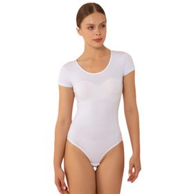 Miorre Beyaz S-M Modal Kısakol Çıtçıtlı Body