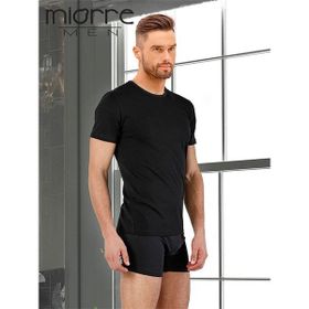 Miorre L-XL Siyah Modal Strech Sıfır Yaka Kısa Kol Fanila