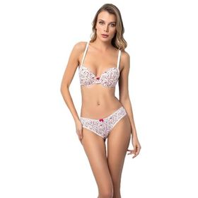 Miorre Push-Up Dolgulu Çiçek Desenli Sütyen Takım
