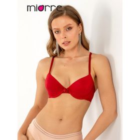 Miorre Softness Dolgusuz Dantel Detaylı Kırmızı Sütyen