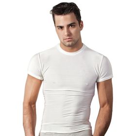 Miorre XL-XXL Beyaz Modal Strech Sıfır Yaka Kısa Kol Fanila