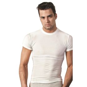 Miorre XL-XXL Beyaz Modal Strech Sıfır Yaka Kısa Kol Fanila