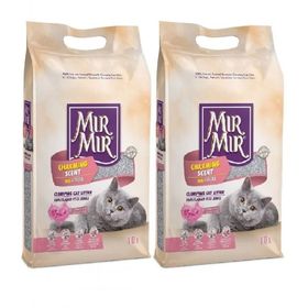 Mır Mır 10 lt 2'li Natural Pudralı Kedi Kumu