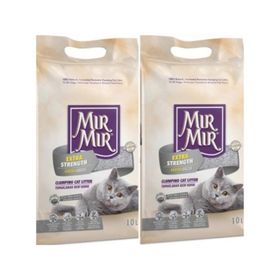 Mır Mır 10 lt x 2 Adet Aktif Karbonlu Bentonit Süper Topaklanan Kedi Kumu