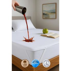 Mira Home 90x190 cm Pamuklu Köşe Lastikli Sıvı Geçirmez Tek Kişilik Alez