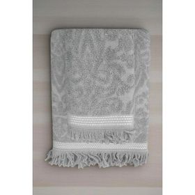 Mira Home Arden Gri %100 Pamuklu 90x150 cm 2 Parça Jakarlı Banyo Havlu Takımı