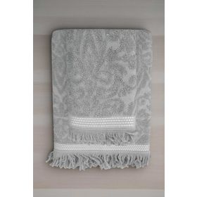 Mira Home Arden Gri %100 Pamuklu 90x150 cm 2 Parça Jakarlı Banyo Havlu Takımı
