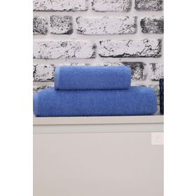Mira Home Arden Mavi %100 Pamuklu 90x150 cm 2 Parça Jakarlı Banyo Havlu Takımı