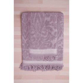 Mira Home Arden Mor %100 Pamuklu 90x150 cm 2 Parça Jakarlı Banyo Havlu Takımı