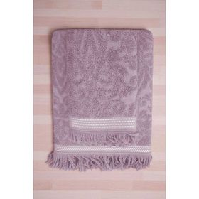 Mira Home Arden Mor %100 Pamuklu 90x150 cm 2 Parça Jakarlı Banyo Havlu Takımı