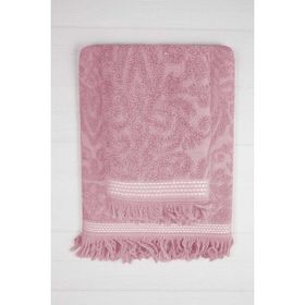 Mira Home Arden Pembe %100 Pamuklu 90x150 cm 2 Parça Jakarlı Banyo Havlu Takımı