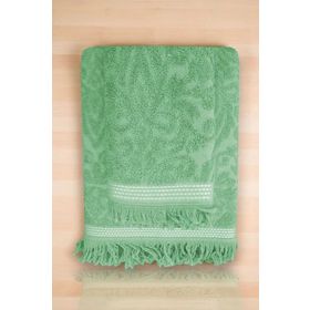 Mira Home Arden Yeşil %100 Pamuklu 90x150 cm 2 Parça Jakarlı Banyo Havlu Takımı