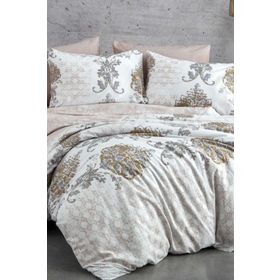 Mira Home Asalet Bej Pamuklu Çift Kişilik Nevresim Takımı