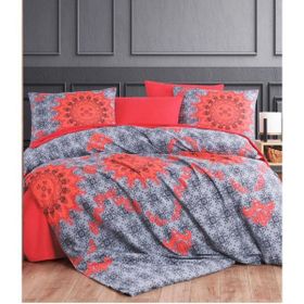 Mira Home Asil Kırmızı Pamuklu Çift Kişilik Nevresim Takımı