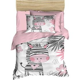 Mira Home Baby Zebra Dijital Baskılı 3D Pamuklu Yenidoğan Bebek Nevresim Takımı